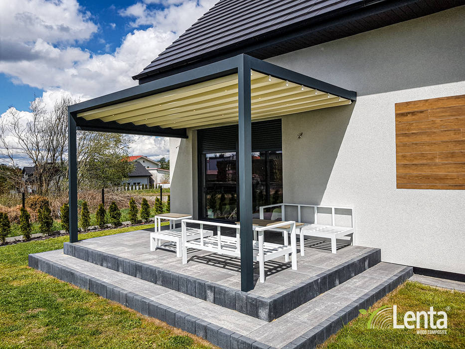 Pergola - zadaszenie tarasu, Lenta Lenta Balcones y terrazas de estilo minimalista