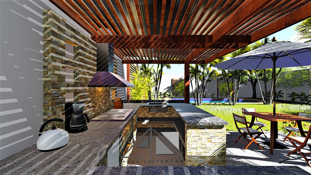 Pérgola jardín interior – cámbulos arquitectonico casetas de jardín
