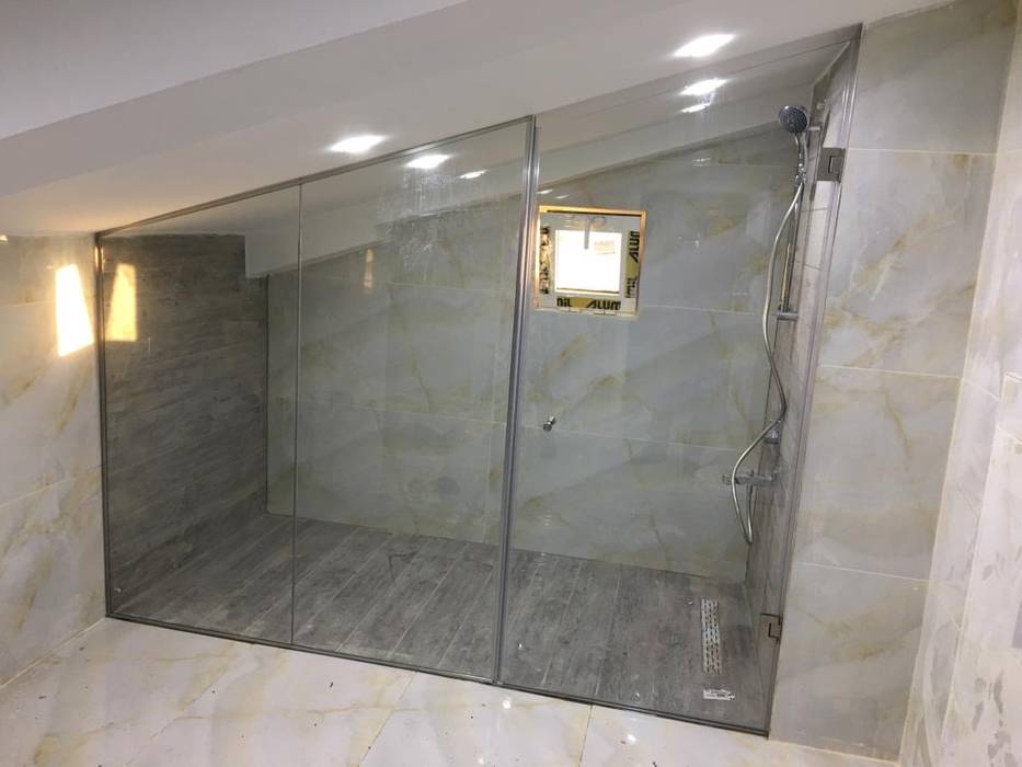 304 Kalite Paslanmaz Çelik, 8mm Şeffaf temperli duşakabin. EOY İNŞ MADENCİLİK SAN. VE DIŞ TİC.LTD.ŞTİ Modern Banyo Cam duşakabin, paslanmaz çelik, temperli cam, ,Küvet & Duşlar