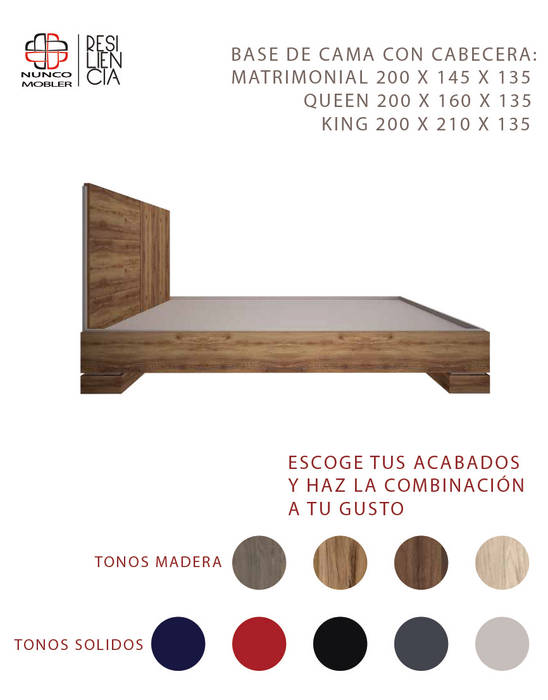 MUEBLES PARA CASA , Nunco Mobler Nunco Mobler Modern style bedroom Chipboard Beds & headboards