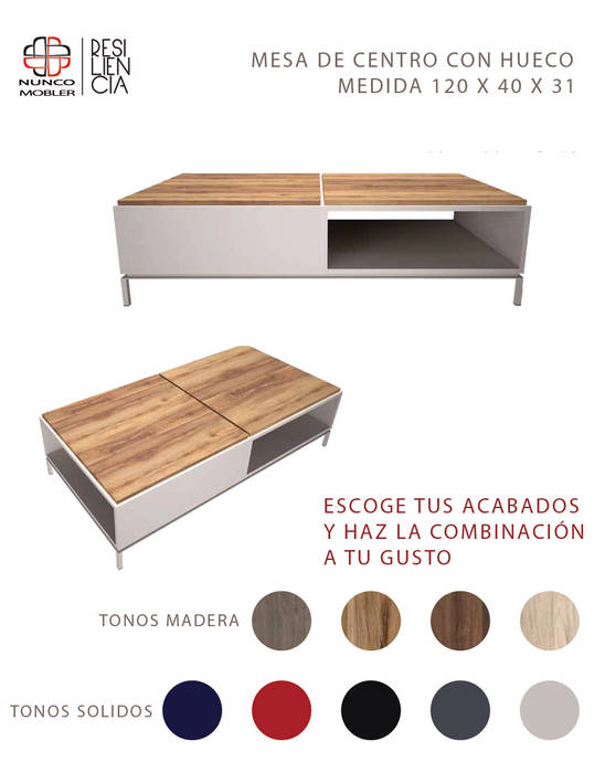 MUEBLES PARA CASA , Nunco Mobler Nunco Mobler Modern Living Room Chipboard Side tables & trays