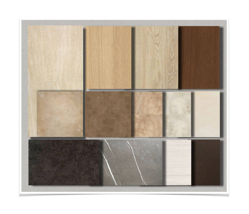 Materials Board M2A Design Modern Walls and Floors Paint & finishes