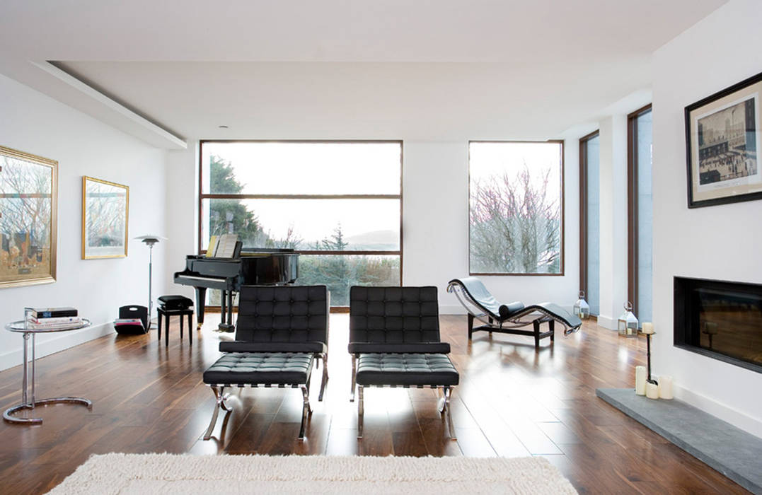 Music Room HBK Architects Modern living room