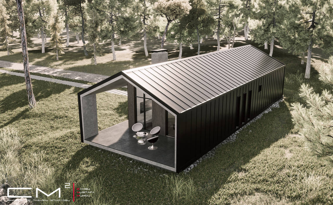 HAFİF ÇELİK LOFT SERİ / MEDIUM (2+1) CM² Mimarlık ve Tasarım Stüdyosu Prefabrik ev