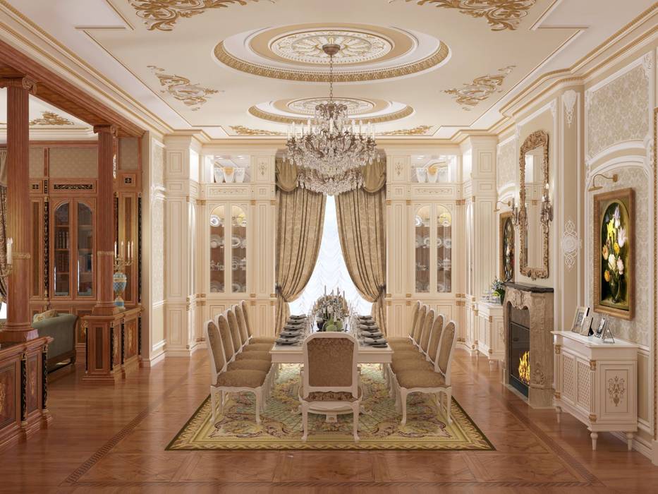 Красивая гостиная в дворцовом стиле, Международная компания "Мирт" Международная компания 'Мирт' 클래식스타일 거실