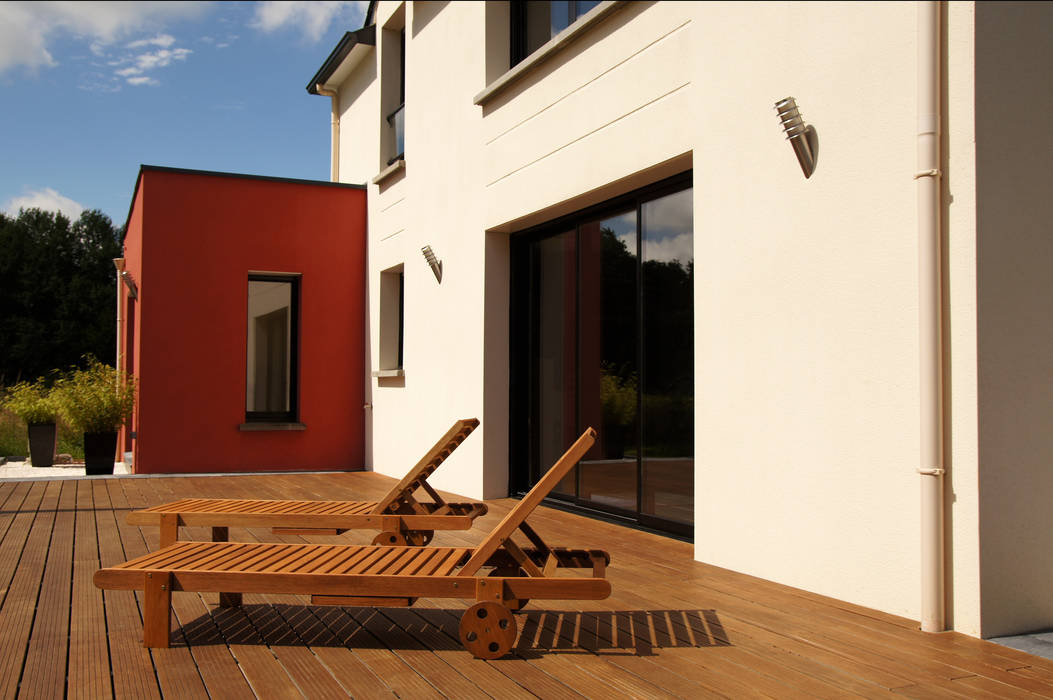Bangkirai Terrasse Holz Terrassendielen Remise Moderner Balkon, Veranda & Terrasse