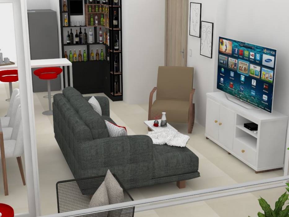 Apartamento Reservas del Río, Decó ambientes a la medida Decó ambientes a la medida Modern living room