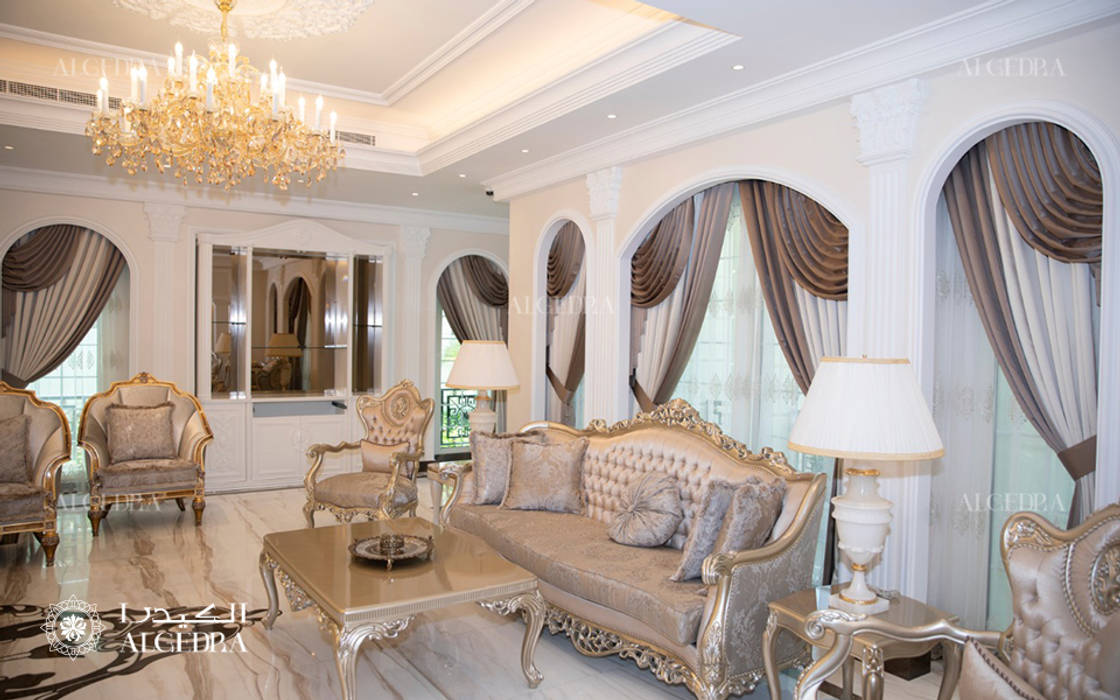 Classic style villa in Dubai, Algedra Interior Design Algedra Interior Design Klassische Wohnzimmer