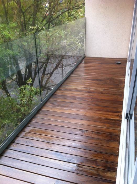 Deck de Teca Onice Pisos y Decoracion Balcón Madera Acabado en madera Piso Exterior