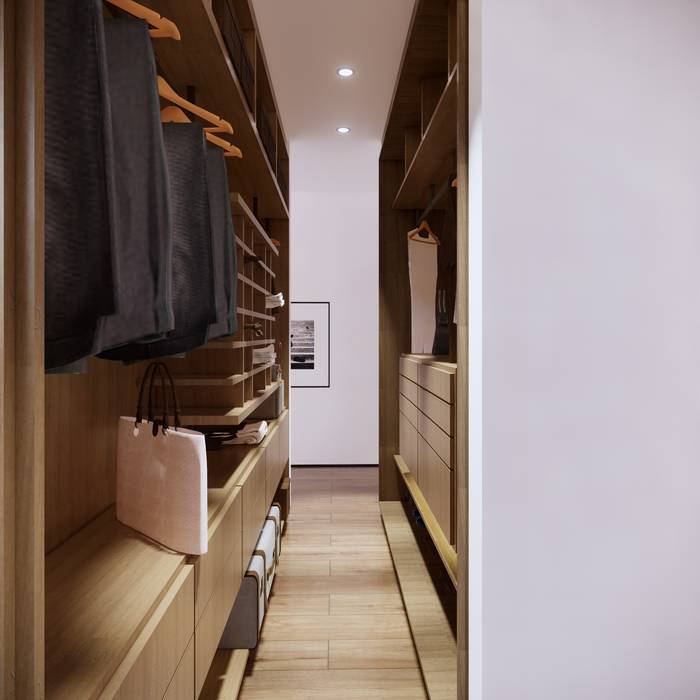 Theeae Architects トロピカルデザインの ドレッシングルーム Homify Theeae Architects トロピカルデザインの ドレッシングルーム Homify