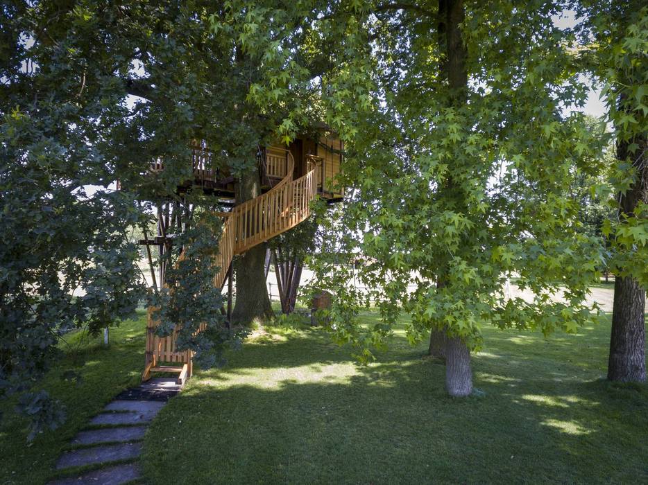 Il Progetto - Relais Tenuta il Cigno Treehouse Sullalbero Spazi commerciali Legno Effetto legno Sull'albero, casa sull'albero, progetto, design, treehouse, case in legno,Hotel