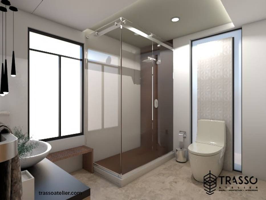 BAÑO, TRASSO ATELIER TRASSO ATELIER Modern style bathrooms