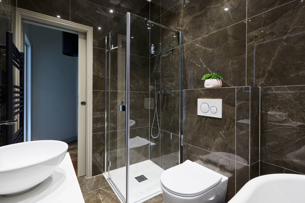 Rear and side extension, house renovation - West Hampstead, London NW6 , Proficiency Proficiency Modern bathroom