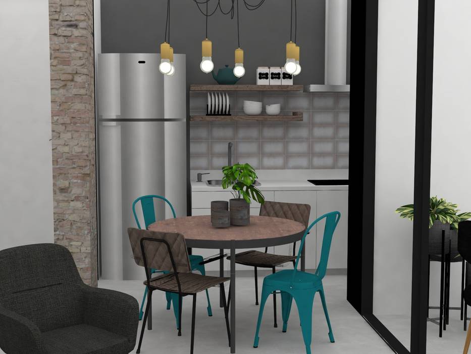 Apartamento Villa Verde - Itagüi Decó ambientes a la medida Comedores de estilo industrial comedor