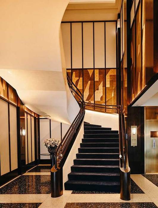Exklusiver Handlauf, Hudson Yards, New York Siller Treppen/Stairs/Scale Treppe Handlauf