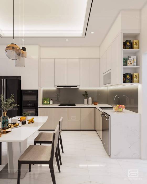 Thiết kế nội thất nhà phố hiện đại, SHINE DESIGN SHINE DESIGN Comedores de estilo moderno