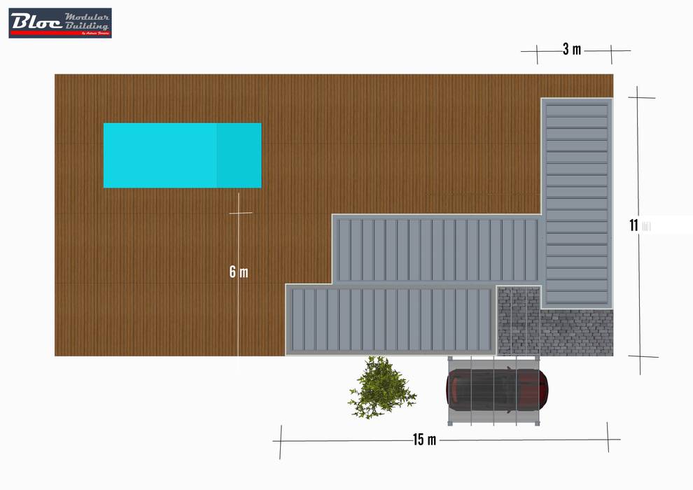 Modelo BLOC LÍNEA 81m2 área coberta | Casas modulares, BLOC - Casas Modulares BLOC - Casas Modulares Casas pequenas Casa Modulares, Bungalows, Casas Flutuantes, Moradias