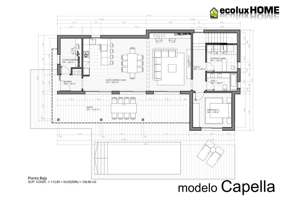 modelo capella, Ecoluxhome Ecoluxhome Casas de estilo mediterráneo