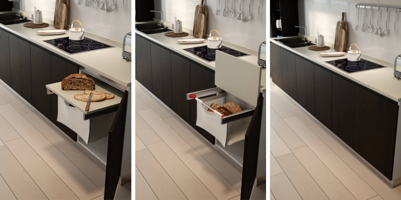 Sistemi multifunzionali salvaspazio, Atim Spa Atim Spa Modern style kitchen Aluminium/Zinc Bench tops