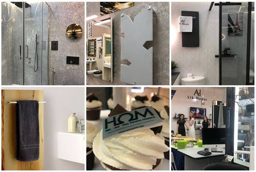 The first event in New Era. Aik-House. Moscow - 11.07.2020 Nuovo, fantastico showroom Aik-House - Mosca. Il primo evento nella "nuova realtà"., HOM WARM HOM WARM 現代浴室設計點子、靈感&圖片