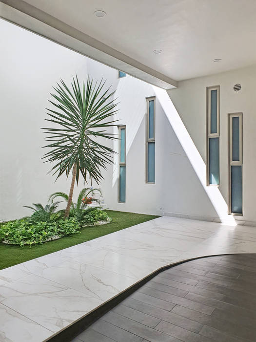 Casa LP, Taller Onze Taller Onze Modern Corridor, Hallway and Staircase Marble