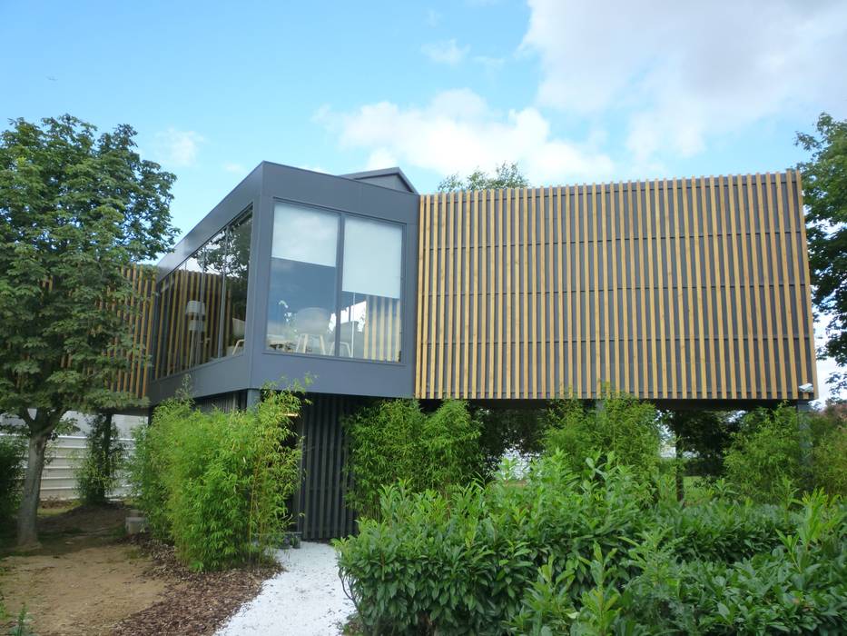 Maison modulaire contemporaine, Le Moduliste Le Moduliste Rumah prefabrikasi Aluminium/Seng