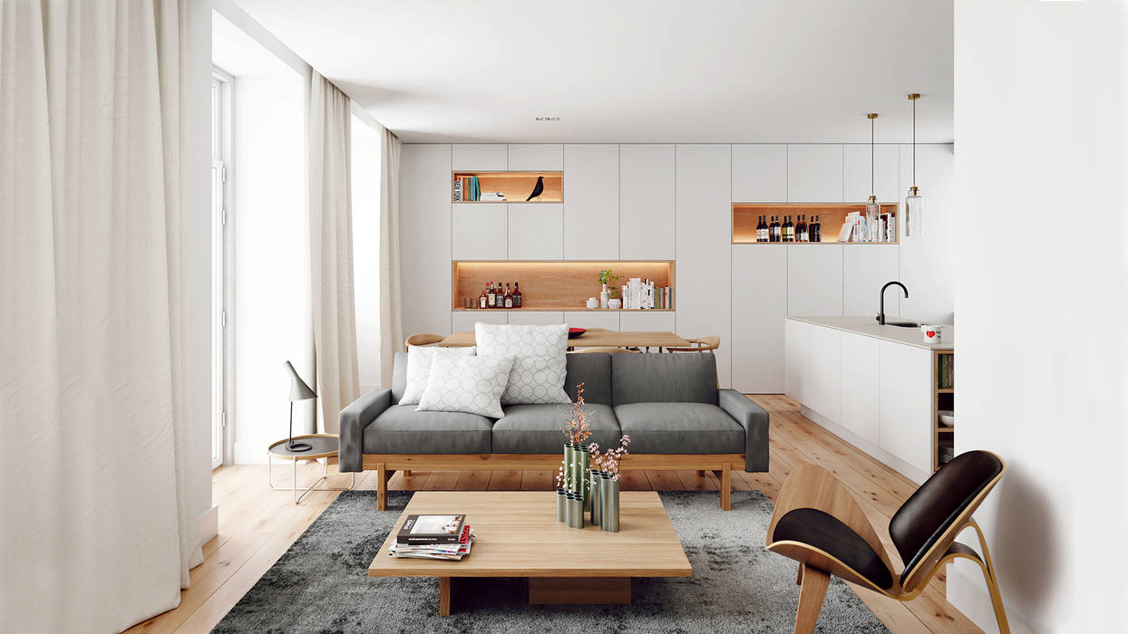 Sala de Estar | Living Room FMO ARCHITECTURE Salas de estar minimalistas