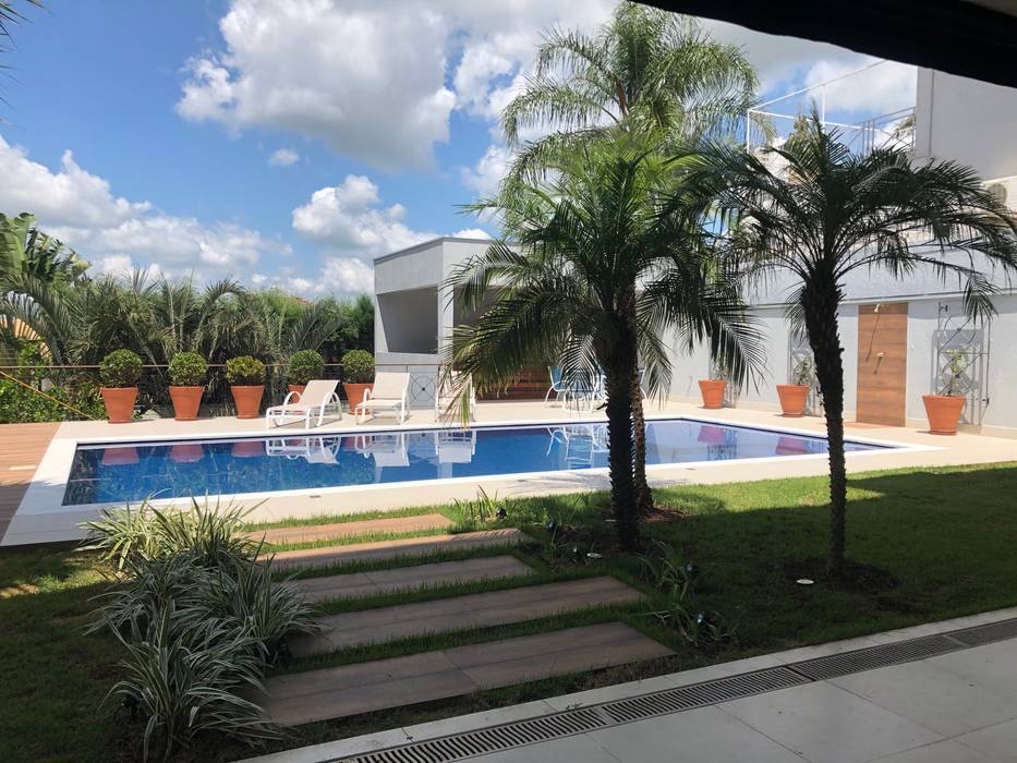 Jardim residencial em condomínio, Talita Barros Talita Barros Jardines en la fachada