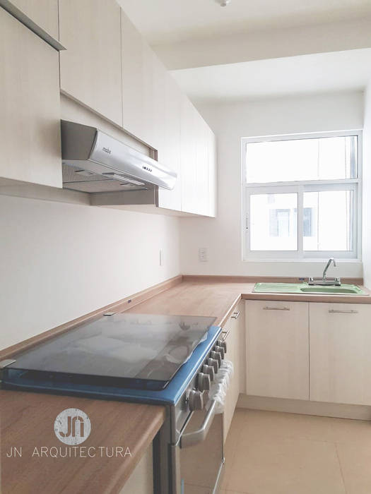 Diseño de cocina de jn arquitectura moderno madera acabado en madera
