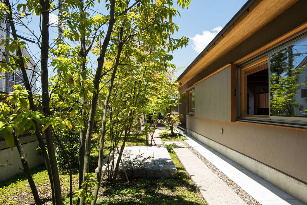 青江の家, 神家昭雄建築研究室 神家昭雄建築研究室 Halaman depan Kayu Wood effect