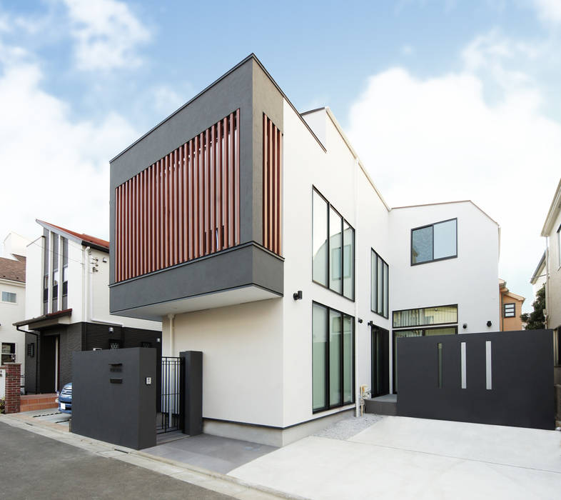 プライベートテラスとつながる大空間LDKの家, TERAJIMA ARCHITECTS／テラジマアーキテクツ TERAJIMA ARCHITECTS／テラジマアーキテクツ Modern houses