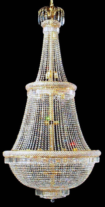 CRYSTAL CHANDELIER WITH CROWN MT ILLUMINAZIONE SRL Ingresso, Corridoio & Scale in stile classico LAMPADARI ARTISTICI CRISTALLO PROGETTI CONTRACT VETRO DI MURANO ARREDAMENTO ILLUMINAZIONE MADE IN ITALY