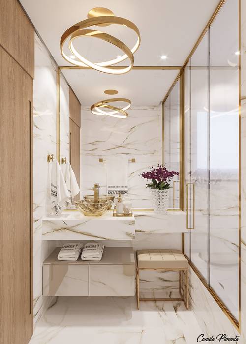 homify Modern bathroom Marble