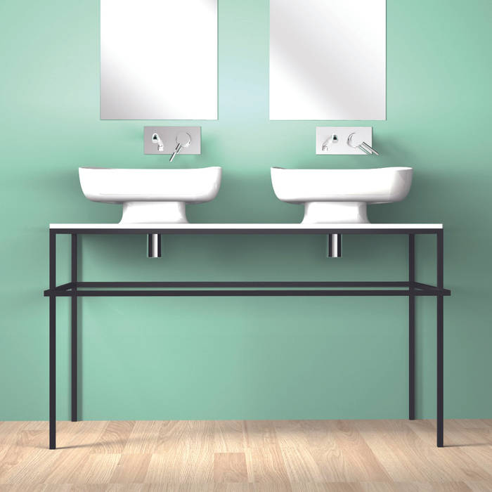 EXPO 120 doppio lavabo tra classico e moderno , eto' eto' Modern Bathroom Ceramic