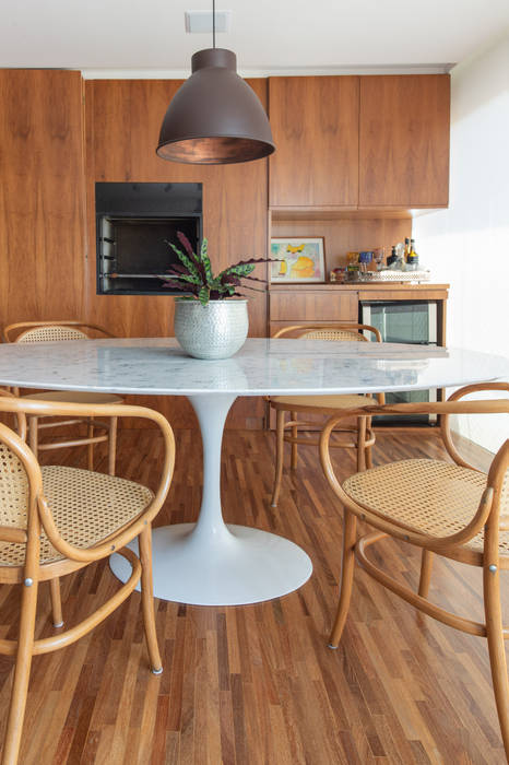 Projeto fotografia apartamento com estilo rústico nem Pinheiros Sébastien Abramin Fotógrafo de arquitetura Salas de jantar rústicas