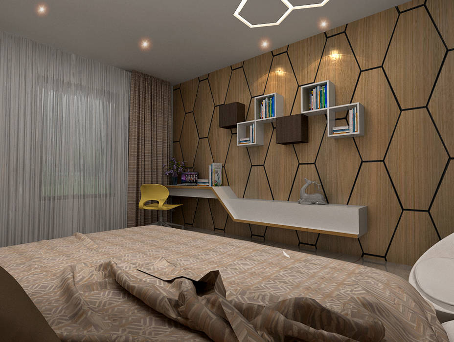 House Interiors in Jalandhar,Punjab Design & Creations Small bedroom