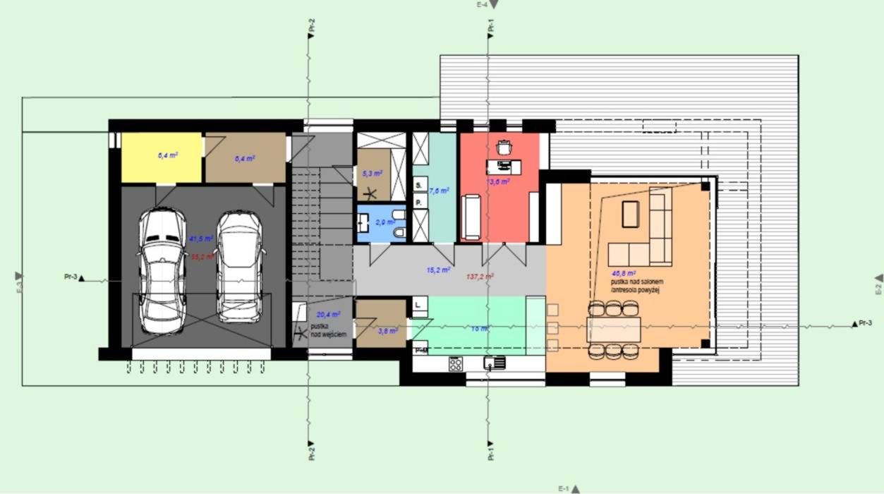 Jednorodzinny dom typu nowoczesna stodoła na łódzkim Złotnie, Budownictwo i Architektura Marcin Sieradzki - BIAMS Budownictwo i Architektura Marcin Sieradzki - BIAMS Lantai Kayu Wood effect