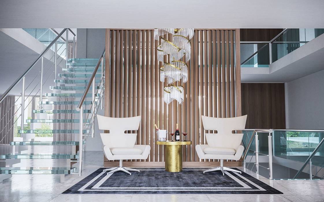 Alpha Details Moderner Flur, Diele & Treppenhaus