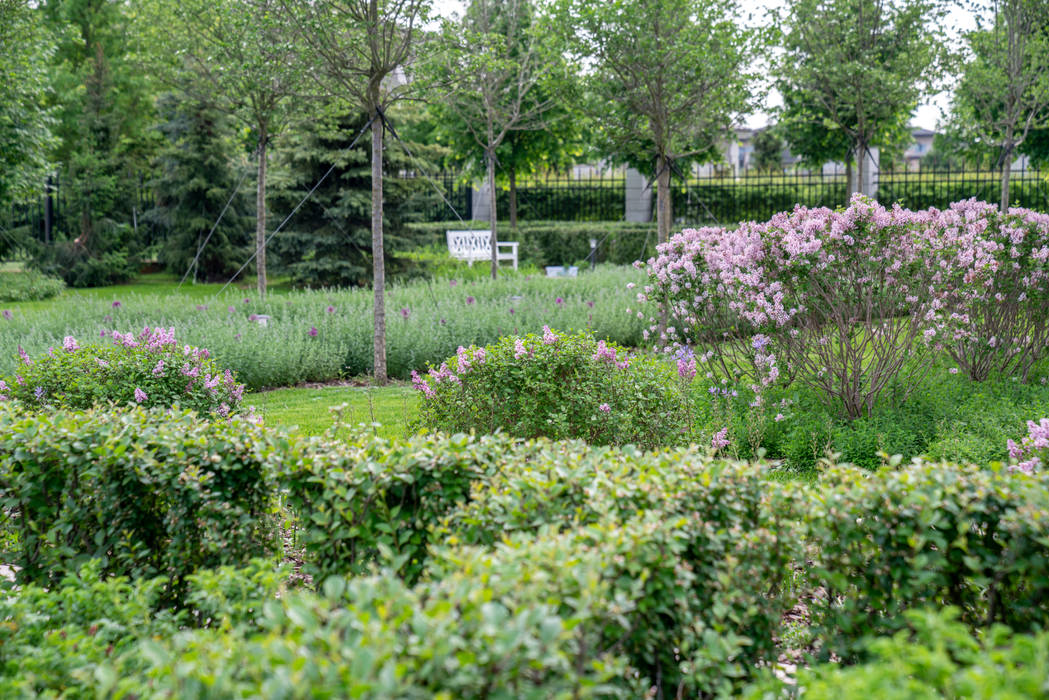 Английская неоклассика в КП Парквилл. 2019 г., ARCADIA GARDEN Landscape Studio ARCADIA GARDEN Landscape Studio