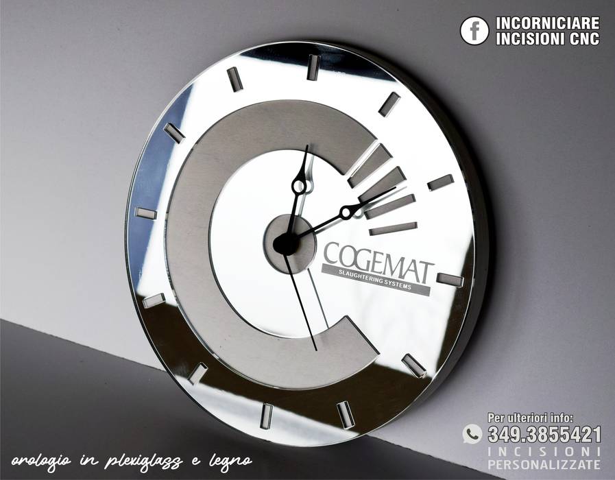 OROLOGIO IN PLEXIGLASS INCORNICIARE Pareti & Pavimenti in stile moderno PLEXIGLASS CAKE TOPPER PASTICCERIA EVENT PLANNER WEDDING DAY EVENTI PERSONALIZZATI ,Decorazioni per pareti