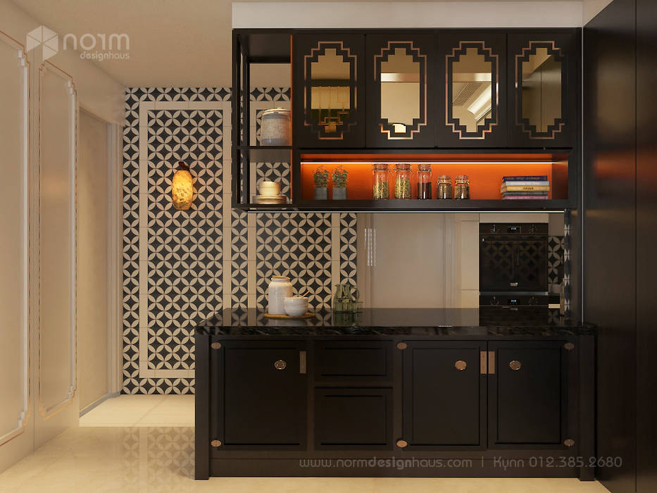 Pavilion Hilltop, Indochine Style Norm designhaus Kitchen Interior design Malaysia, Indochine design style