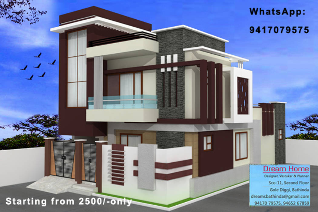 Modern House Corner Design By Dream Home Architects Bathinda Homify
