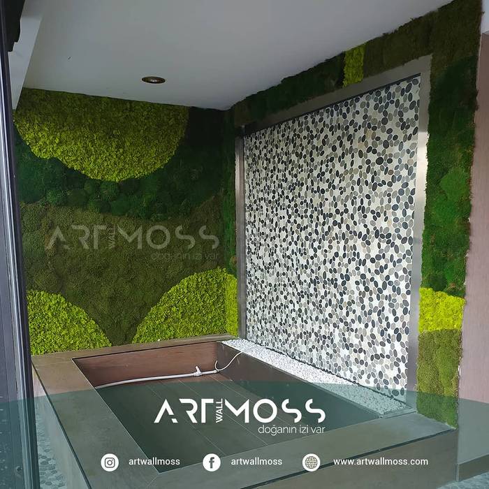 Otel/ Yosun Duvar Kompozisyonu, Dikey Bahçe & Yosun Duvar - Art Wall Moss Dikey Bahçe & Yosun Duvar - Art Wall Moss مسبح