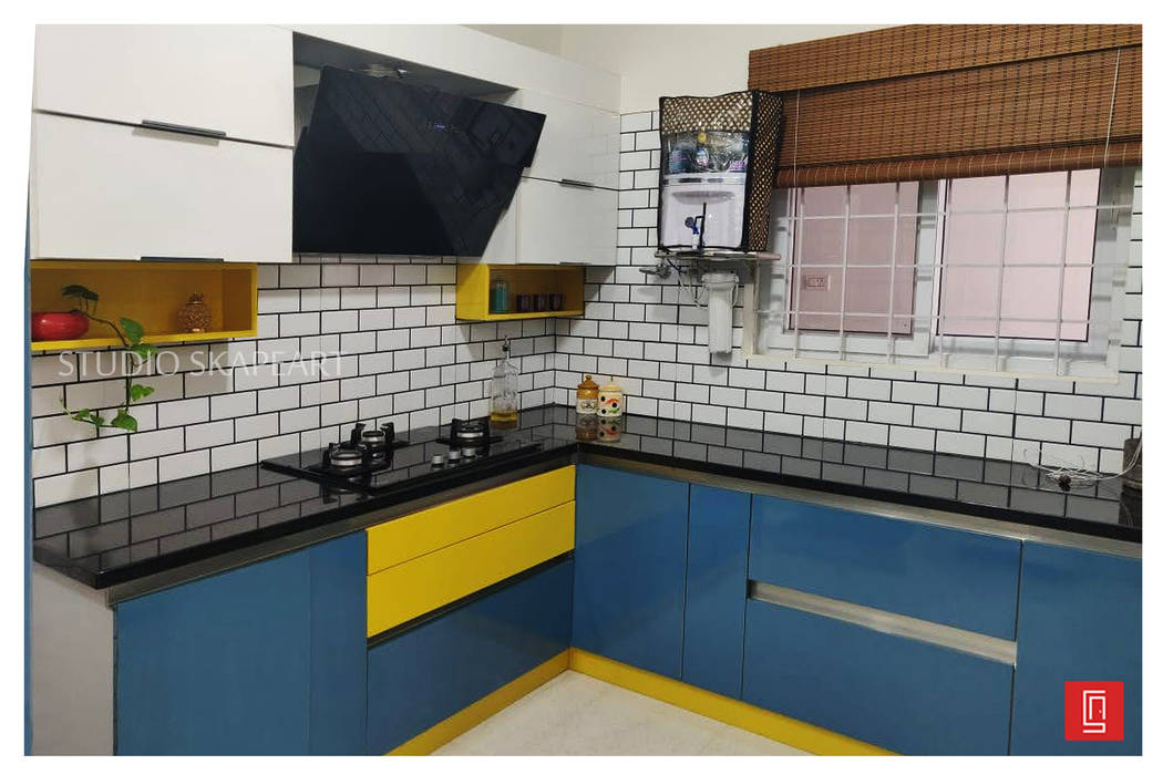 2bhk In Bangalore Modern Kitchen By Studio Skapeart Modern Plywood Homify