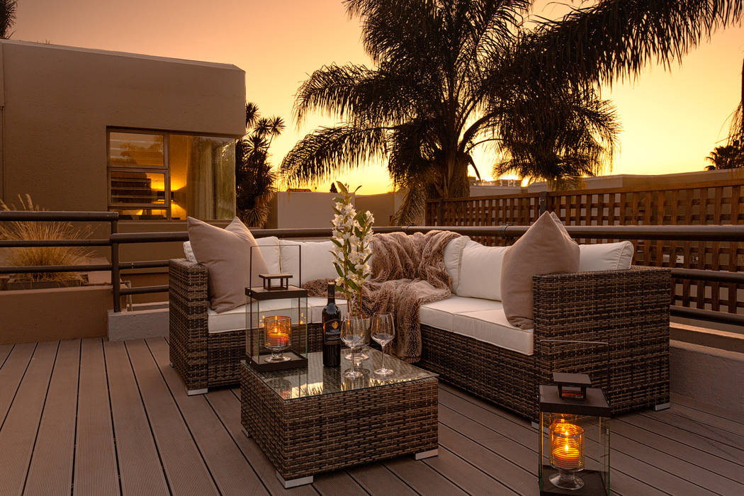 Balcony Suite/ Roof Terrace CKW Lifestyle Associates PTY Ltd Patios Rattan/Wicker Turquoise Furniture