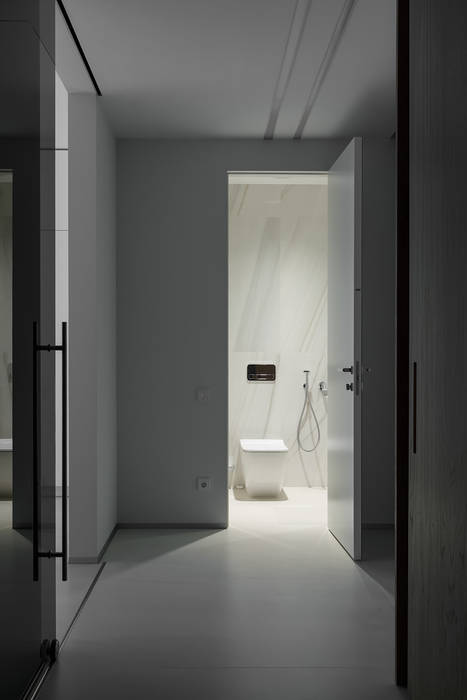 Квартира в ЖК "Смольный проспект" , background архитектурная студия background архитектурная студия Ванная комната в стиле минимализм
