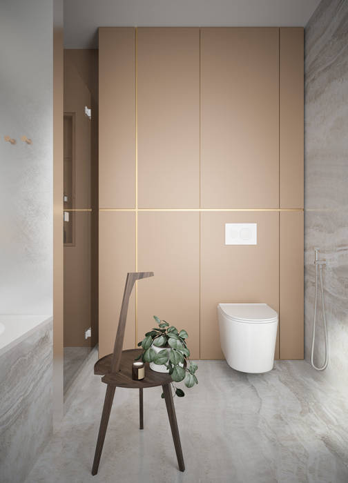 Трехуровневый таунхаус, background архитектурная студия background архитектурная студия Ванная комната в стиле минимализм
