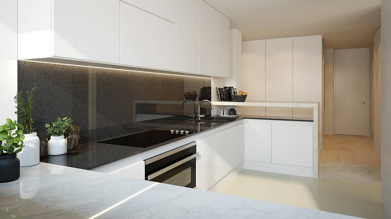 Montevideu Six Villas, Padimat Design+Technic Padimat Design+Technic Kitchen units Quartz