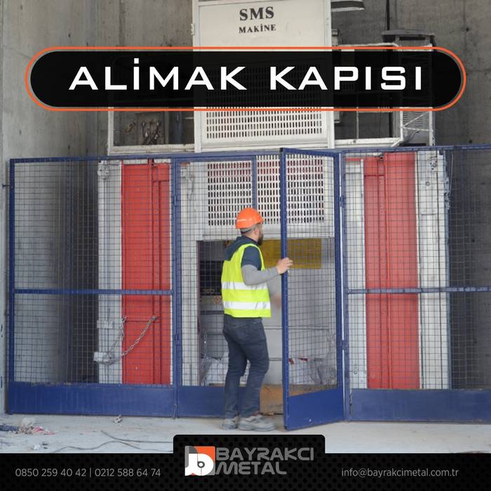 Alimak Kapısı , Bayrakcı Metal İnşaat Bayrakcı Metal İnşaat Industrial style garage/shed Iron/Steel