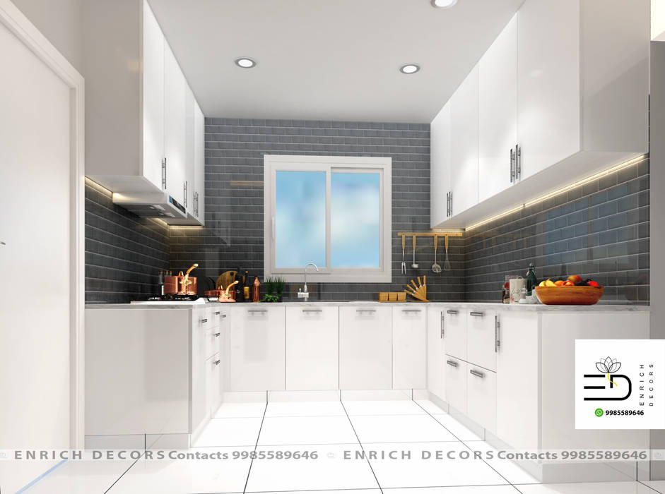 Modular U Shape Kitchen Enrich Interiors & Decors Kitchen units